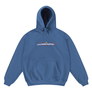 (New) Punters Club Hoodie - Slat Blue (Embroidered Logo)
