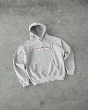(New) Punters Club Hoodie - Heather Grey (Embroidered Logo)