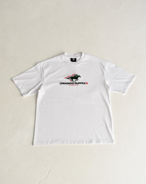 Punters Club 2 Tee - White (Embroidered Logo)