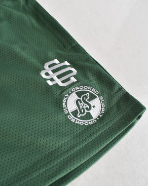 Logo Mesh Shorts - Green (5" Inseam)