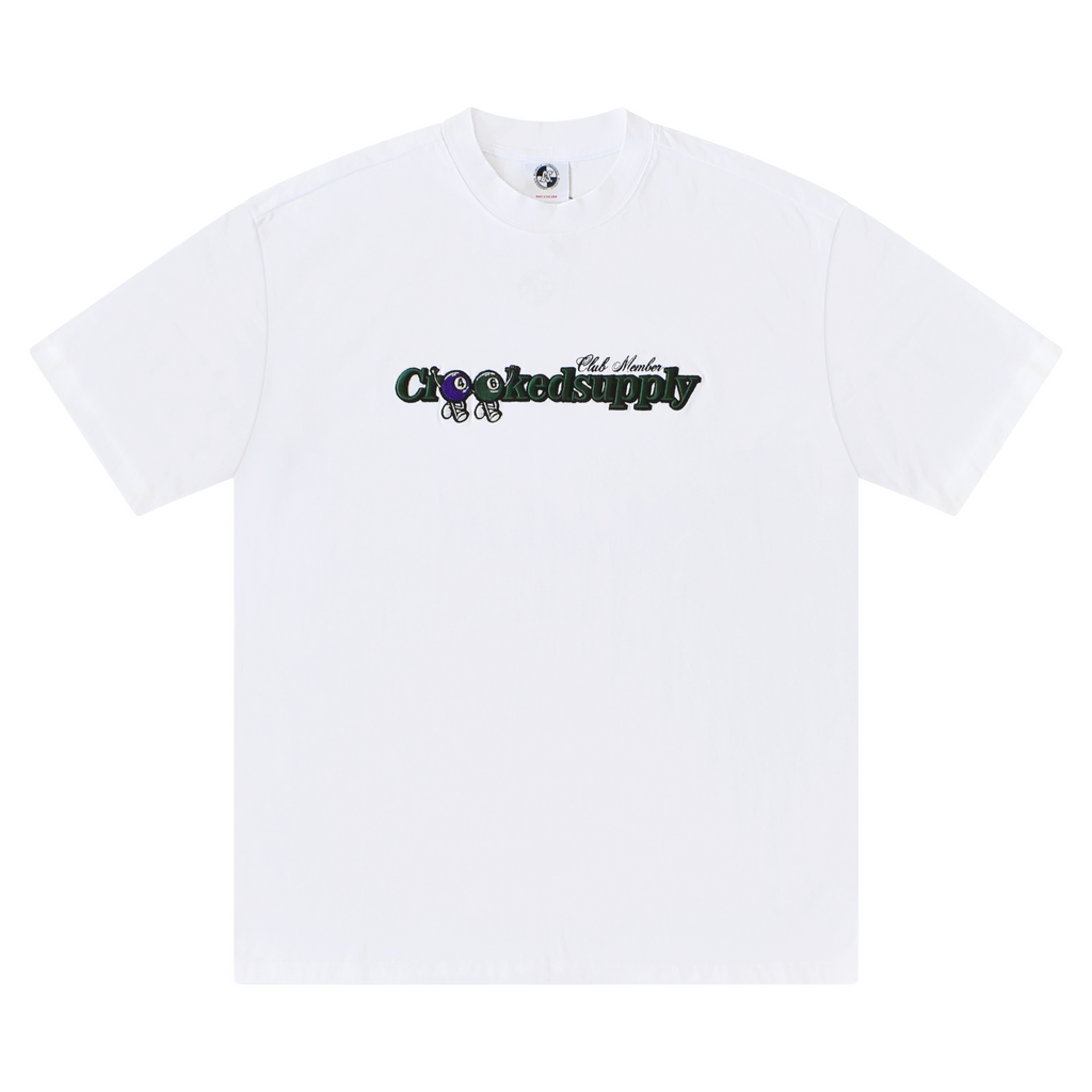 (New) Club Member Tee - White (Embroidered Logo)