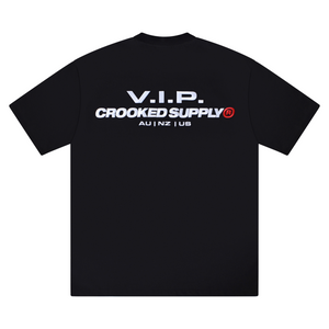 (New) V.I.P. Tee - Black (Embroidered Logo)