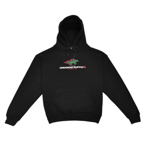 Punters Club Hoodie - Black (Embroidered Logo)