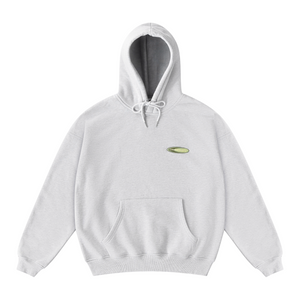 (New) Badge Hoodie - Heather Grey (Embroidered & Screen-Print)