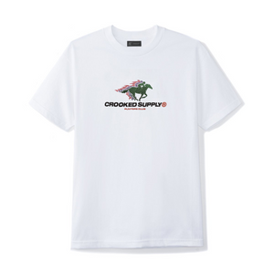 Punters Club 2 Tee - White (Embroidered Logo)