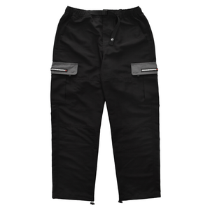 (New) 2-Tone Baggy Cargo Pants - Black & Grey