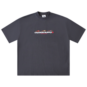 Punters Club Tee - Charcoal (Embroidered Logo)