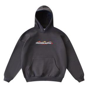 Punters Club Hoodie - Charcoal (Embroidered Logo)
