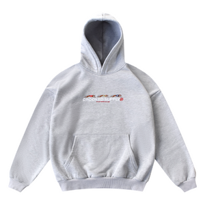 Punters Club Hoodie - Heather Grey (Embroidered Logo)