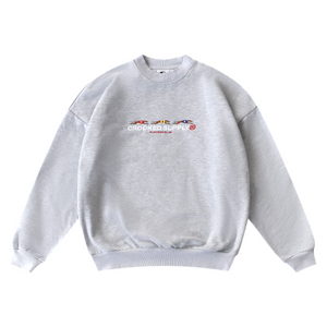 Punters Club Crewneck - Heather Grey (Embroidered Logo)