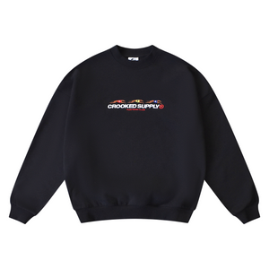 Punters Club Crewneck - Black (Embroidered Logo)