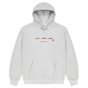 (New) Punters Club Hoodie - Heather Grey (Embroidered Logo)