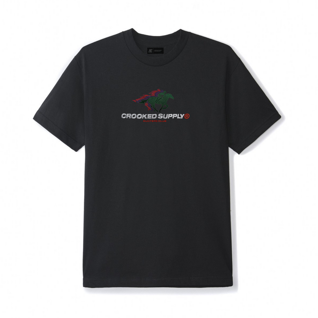 Punters Club 2 Tee - Black (Embroidered Logo)