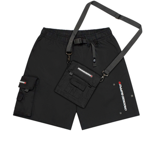 (New) Explore Cargo Shorts - Black (Detachable Bag)