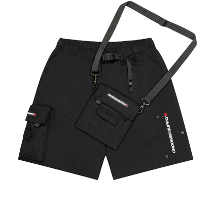 Explore Cargo Shorts - Black (Detachable Bag) – Crooked Supply