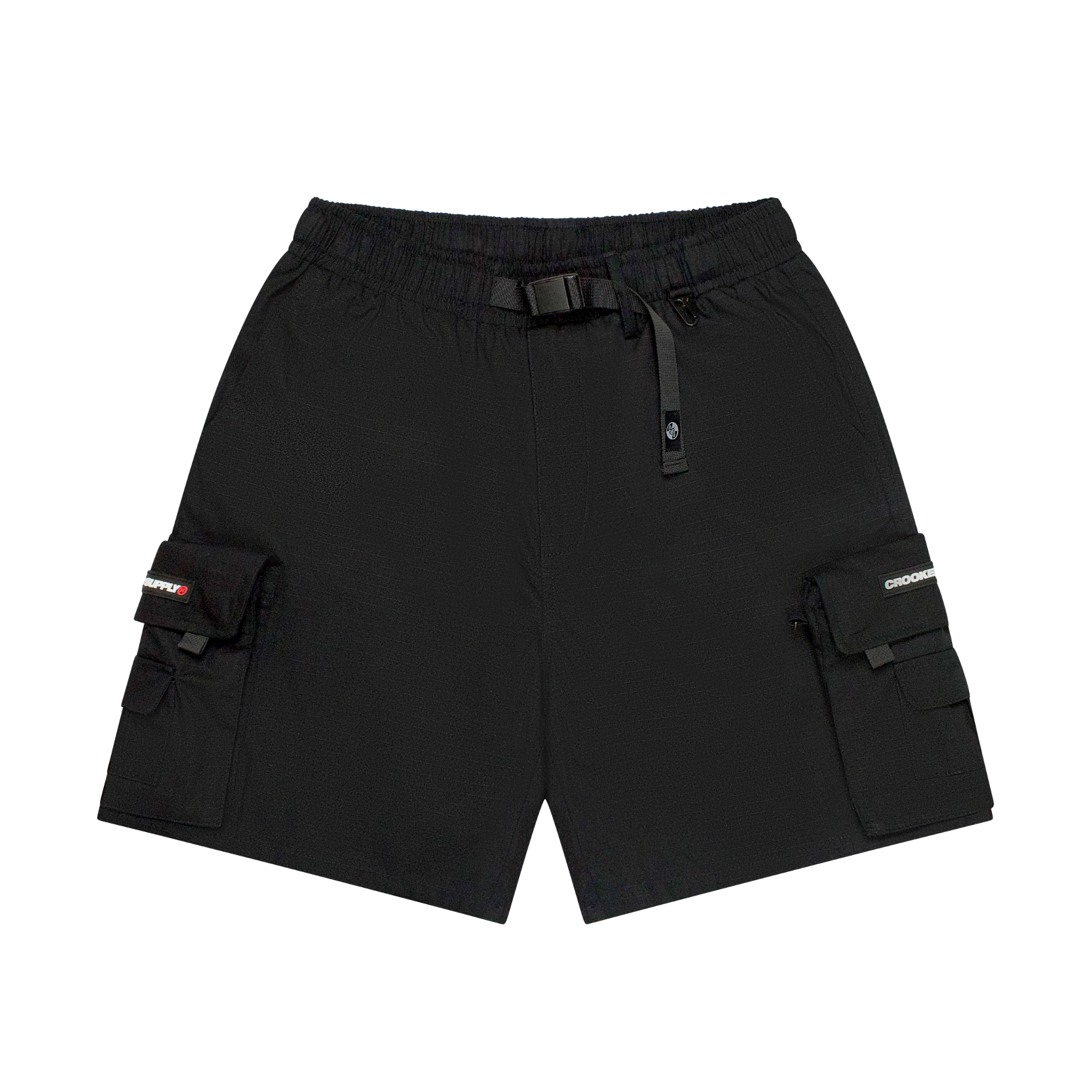 (New) Explore Cargo Shorts - Black (Detachable Bag)