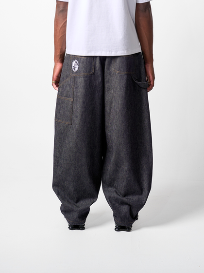 O.T. Denim Carpenter Pants - Raw Denim Dark Indigo Blue – Crooked