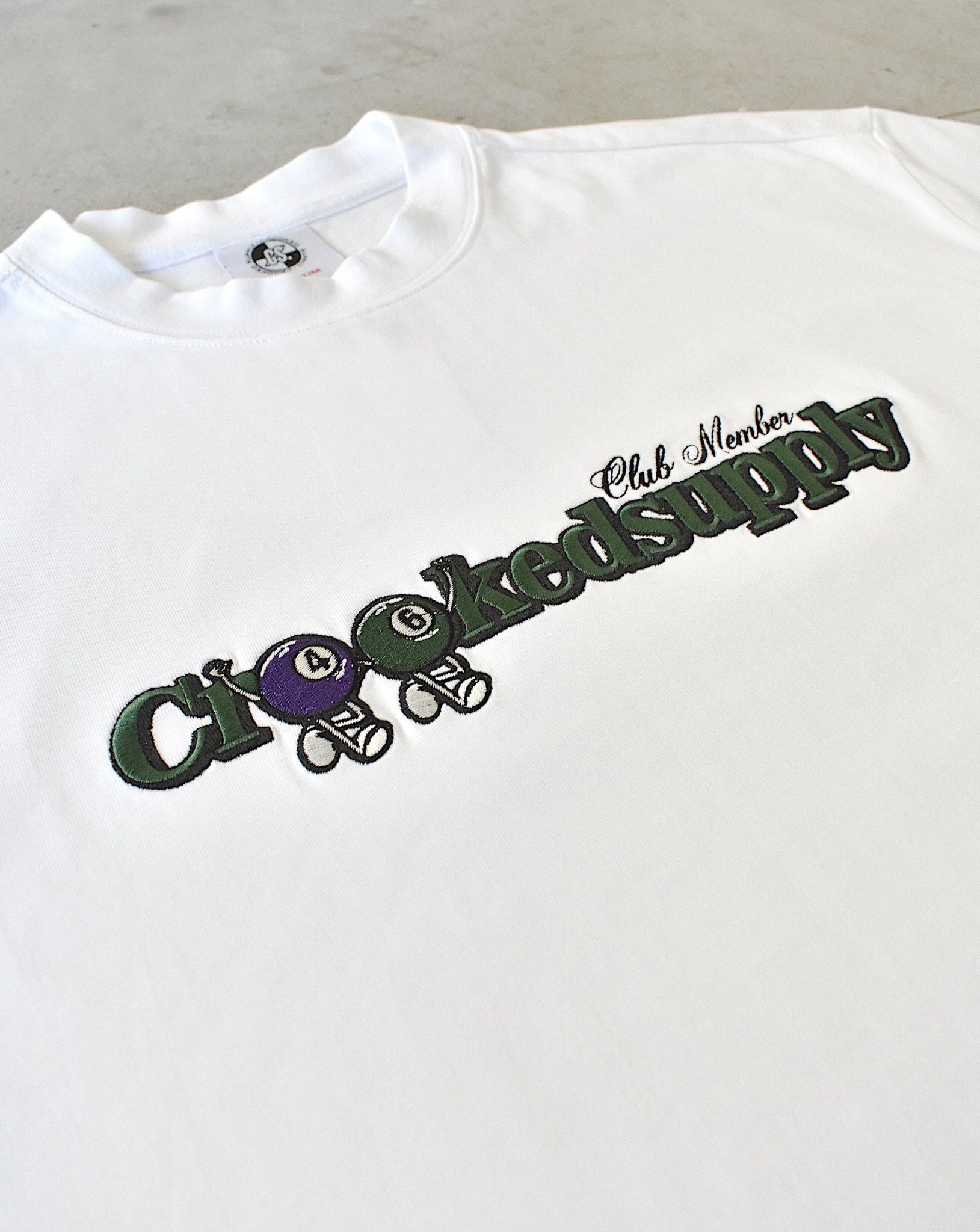 (New) Club Member Tee - White (Embroidered Logo)
