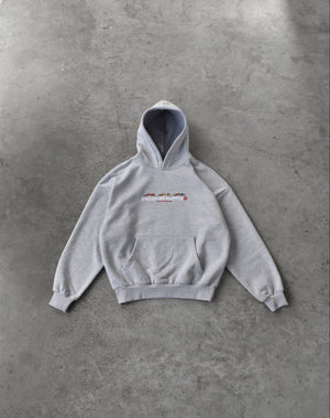 Punters Club Hoodie - Heather Grey (Embroidered Logo)