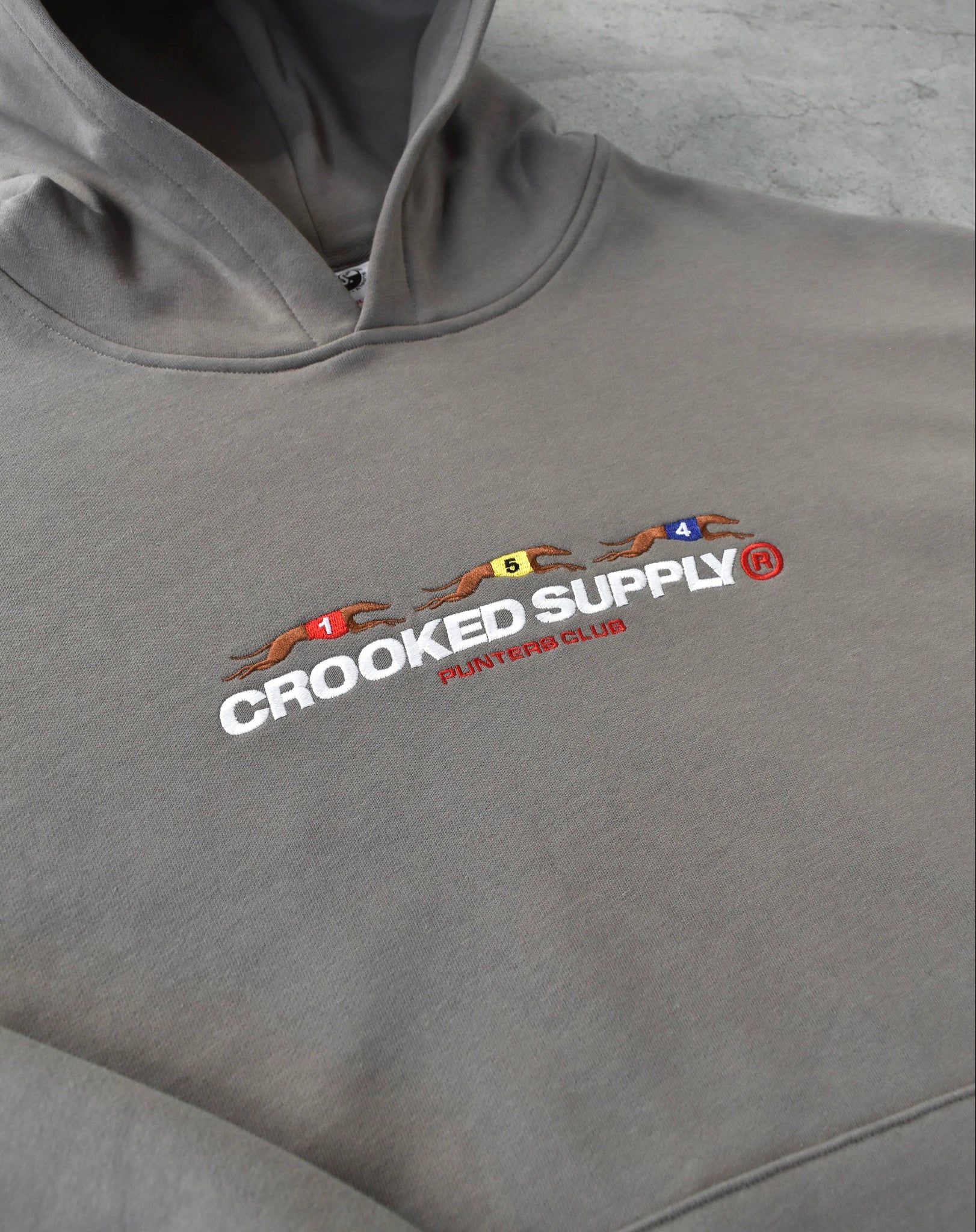 Punters Club Hoodie - Stone (Embroidered Logo)