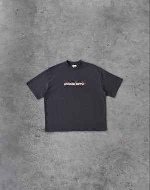 Punters Club Tee - Charcoal (Embroidered Logo)