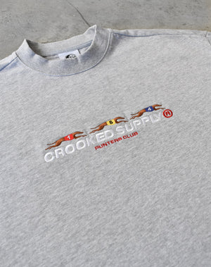 Punters Club Tee - Grey (Embroidered Logo)