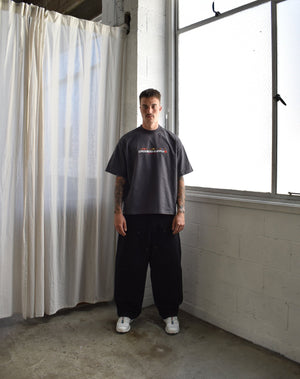 Punters Club Tee - Charcoal (Embroidered Logo)