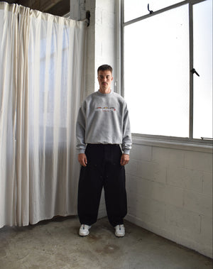 Punters Club Crewneck - Heather Grey (Embroidered Logo)