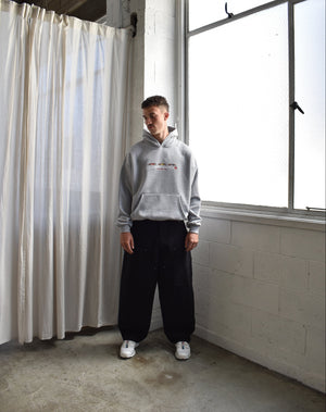 Punters Club Hoodie - Heather Grey (Embroidered Logo)