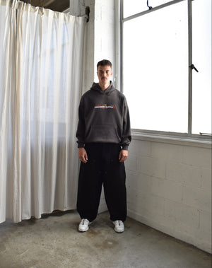 Punters Club Hoodie - Charcoal (Embroidered Logo)