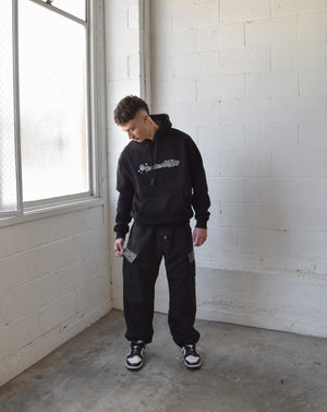 (New) Walk Club Hoodie Hoodie - Black (Embroidered Logo)