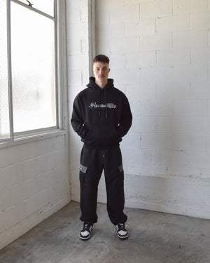 (New) Walk Club Hoodie Hoodie - Black (Embroidered Logo)