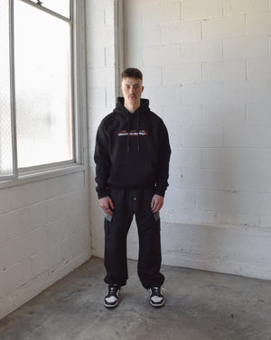 (New) Punters Club Hoodie Hoodie - Black (Embroidered Logo)