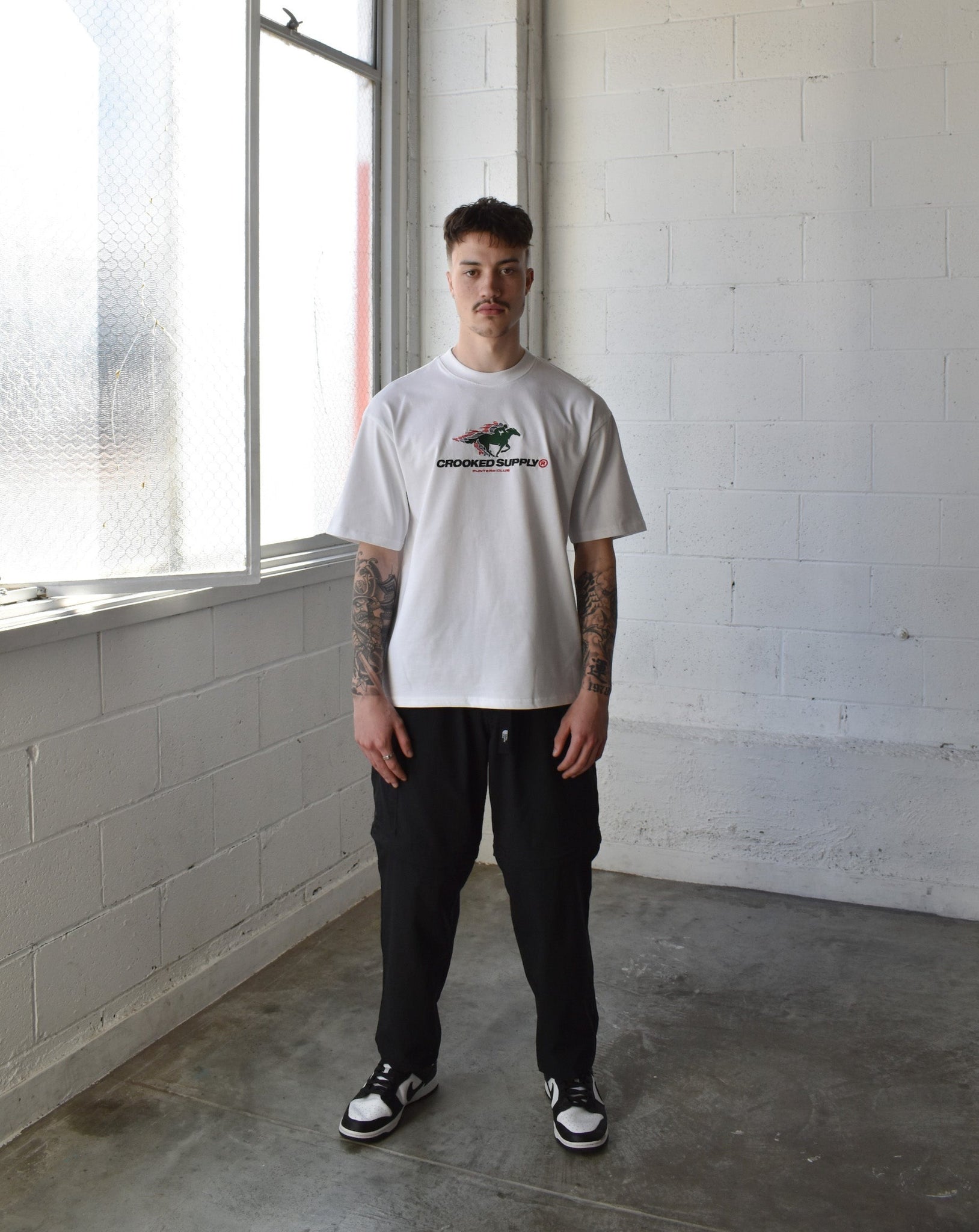 Punters Club 2 Tee - White (Embroidered Logo)