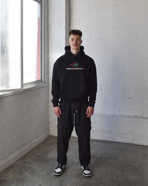 Punters Club Hoodie - Black (Embroidered Logo)