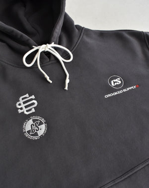 VIP Hoodie - Charcoal (Embroidered Logo + Back Print)