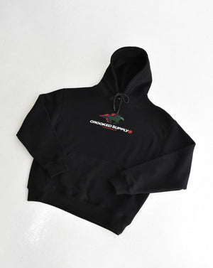 Punters Club Hoodie - Black (Embroidered Logo)