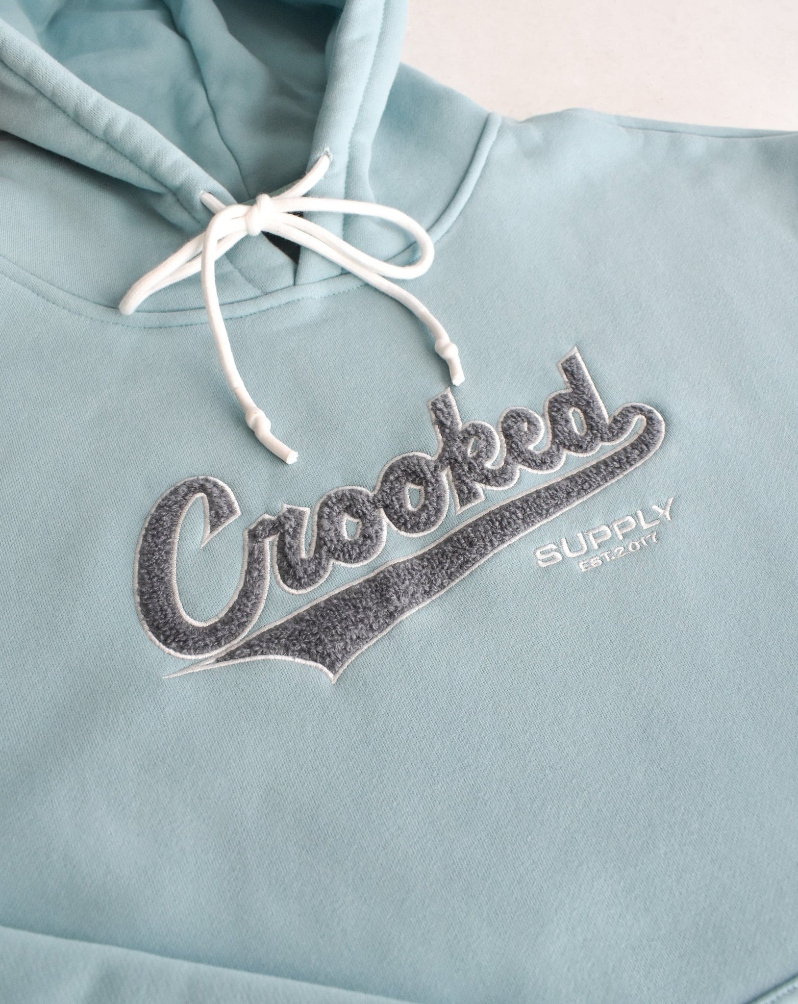 Stadium Hoodie - Aqua Blue (Chenille Embroidery)