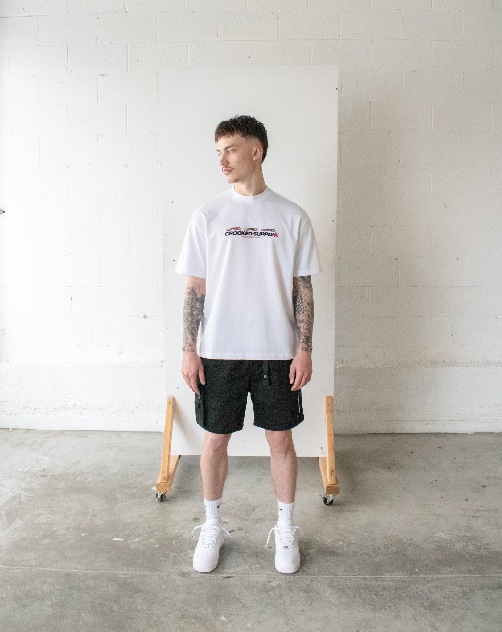 (New) Punters Club Tee - White (Embroidered Logo)
