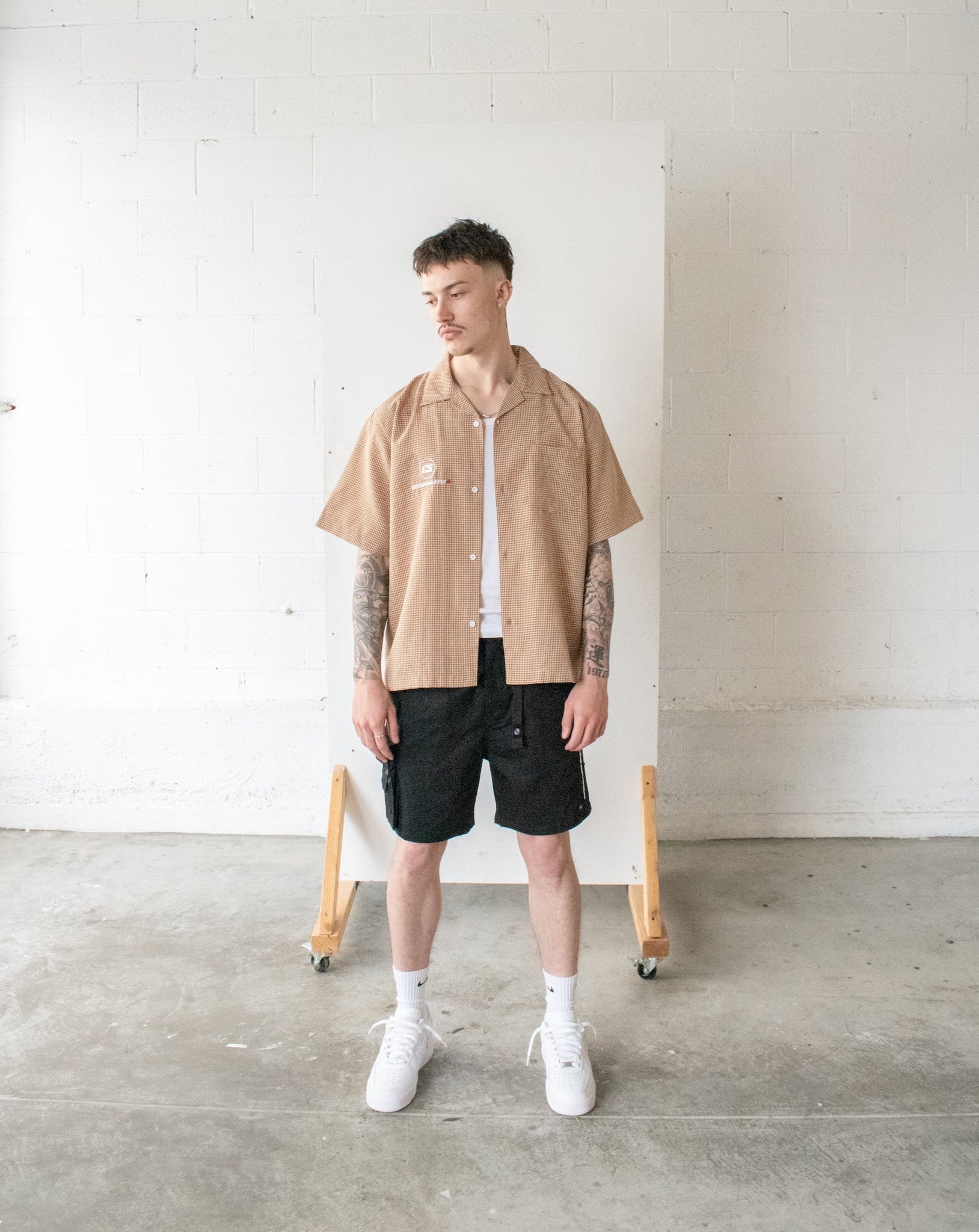 (New) Relax Checkered Shirt - Brown & Cream