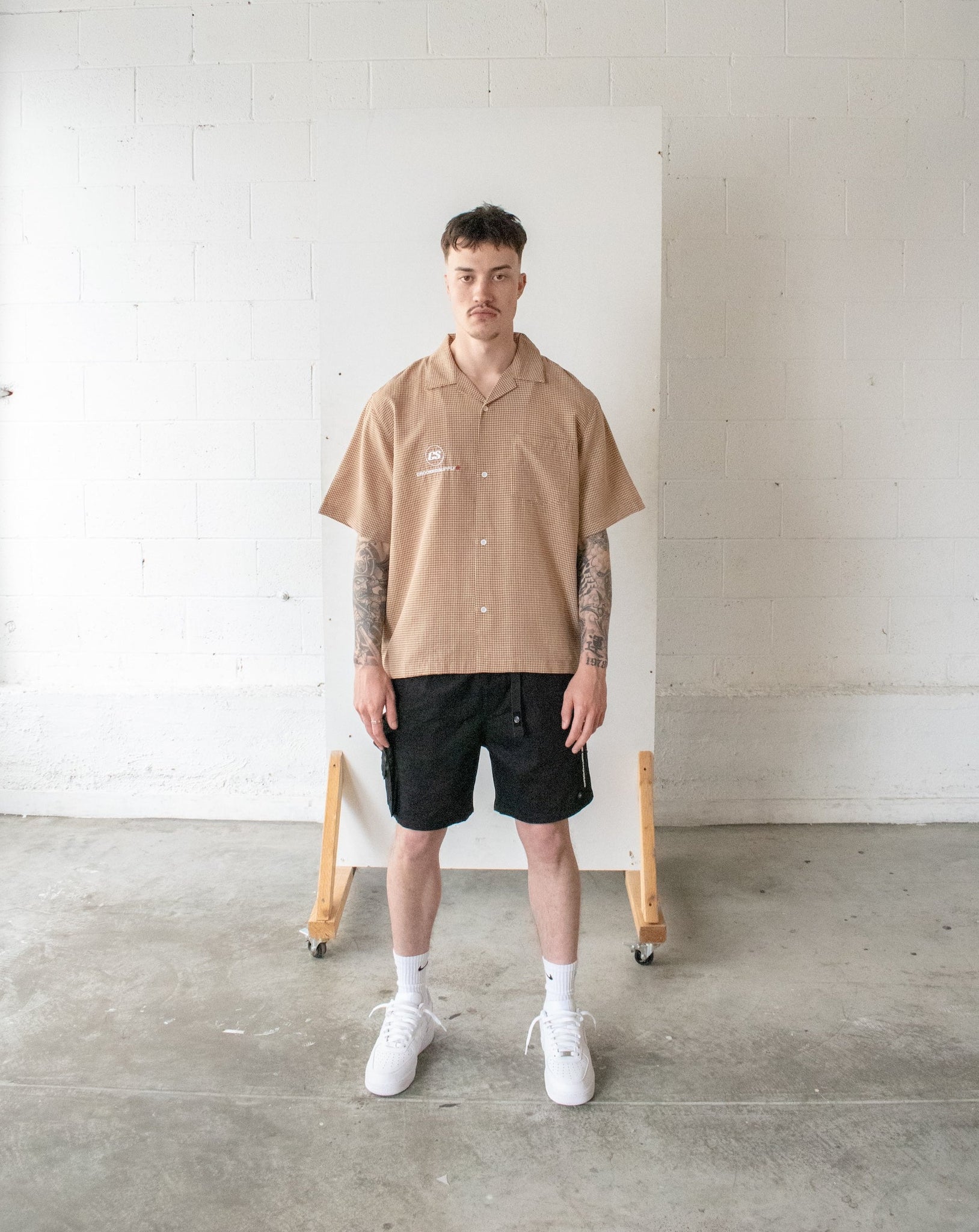 (New) Relax Checkered Shirt - Brown & Cream