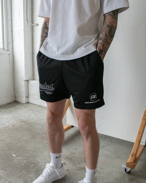 (New) Stadium Mesh Shorts - Black (5" Inseam)