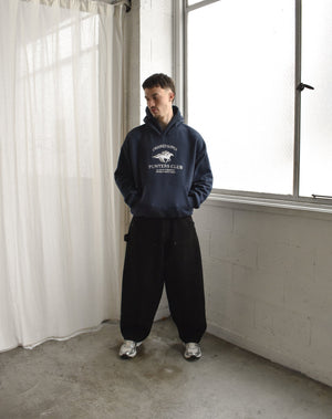 Punters Club Jockey Hoodie - Navy Blue (Embroidered Logo)
