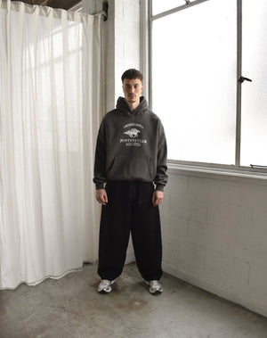 Punters Club Jockey Hoodie - Charcoal (Embroidered Logo)