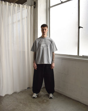 Punters Club Jockey T-shirt - Grey (Embroidered Logo)