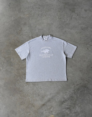 Punters Club Jockey T-shirt - Grey (Embroidered Logo)