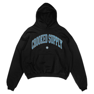 Jersey Hoodie - Black (Embroidered Logo)