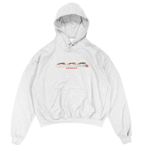 (New) Punters Club Hoodie - Light Grey (Embroidered Logo)