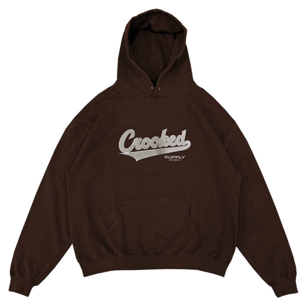 Stadium Hoodie - Brown (Embroidered Logo)