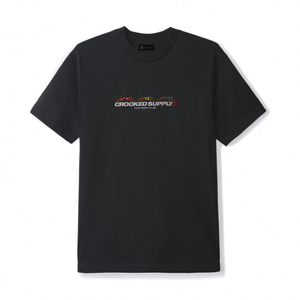 Punters Club Tee - Black (Embroidered Logo)